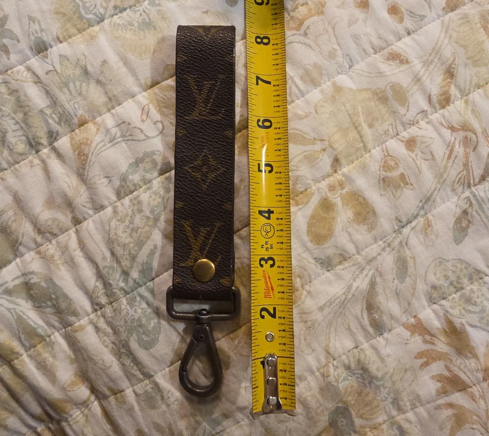 Louis Vuitton Brown Leather Key Fob Wristlet